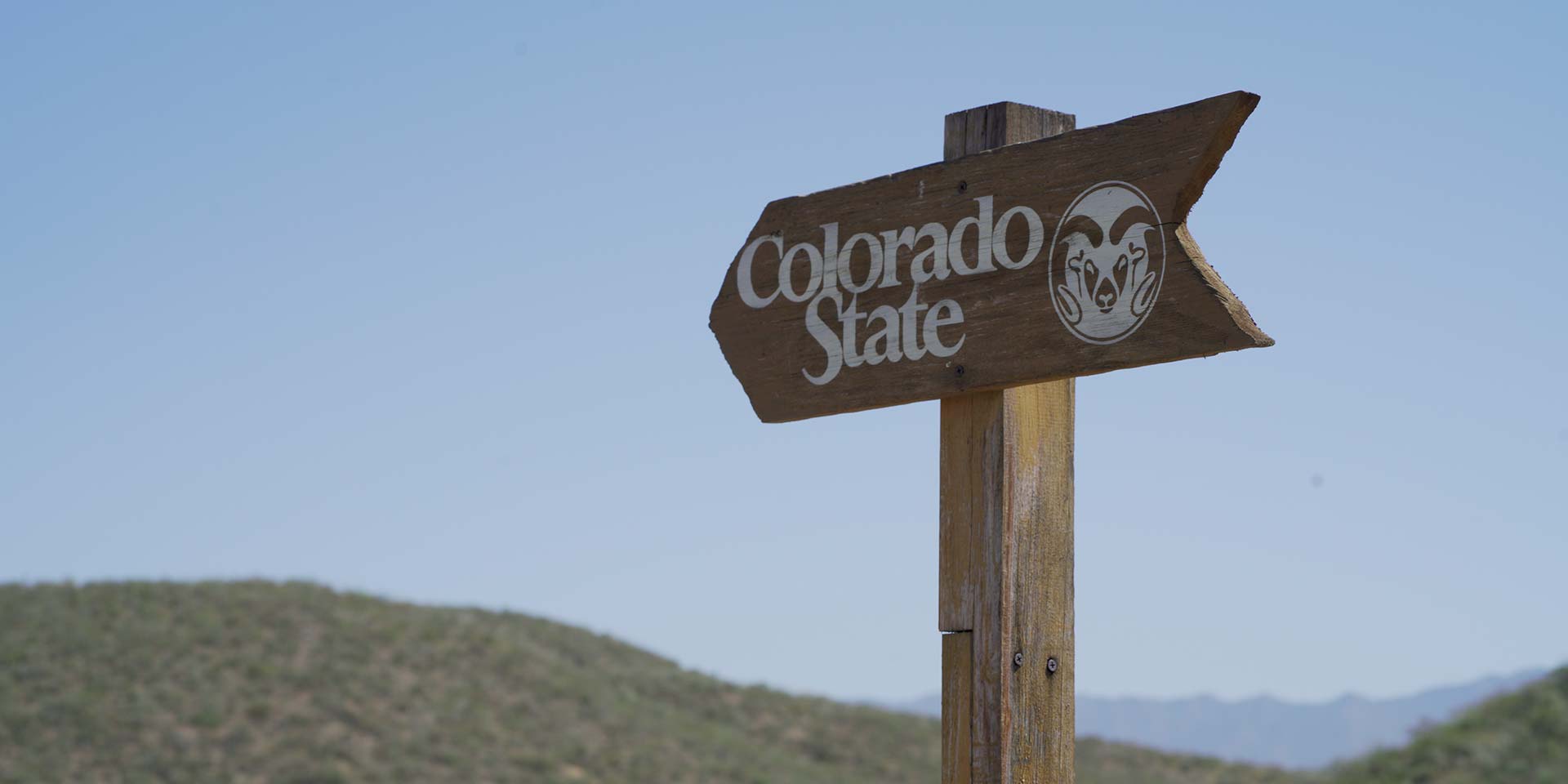 Colorado State University sign.